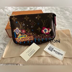 Louis‎ Vuitton Monogram Illustre LE Vivienne Roller Coaster Mini Pochette Bag